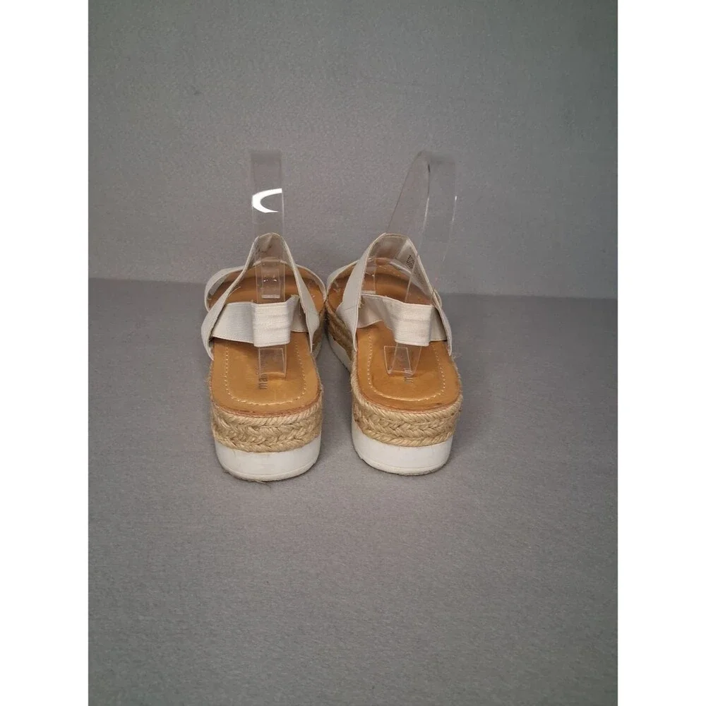 Madden Girl Bowie White Platform Espadrille Sandals Women's Sz 8 Boho Summer